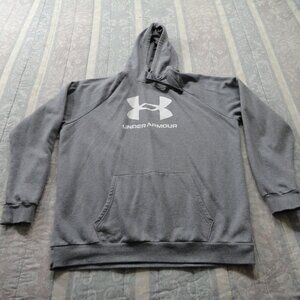 Under Armour, Long Sleeve Hooded Sweatshirt, 2XLT, Grey, Hoodie